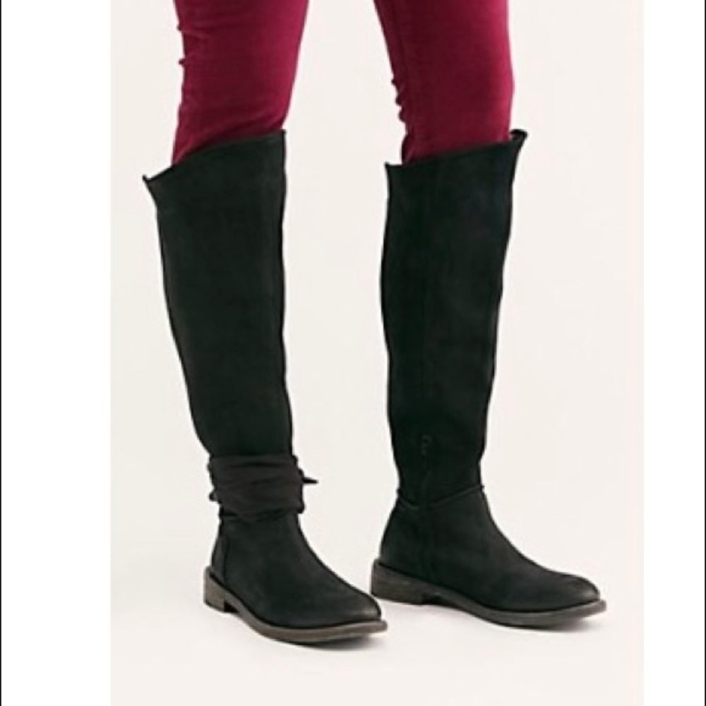 FREE People Tall Rodeo Suede Leather Knee High Boots Riding Boots New in Box 8